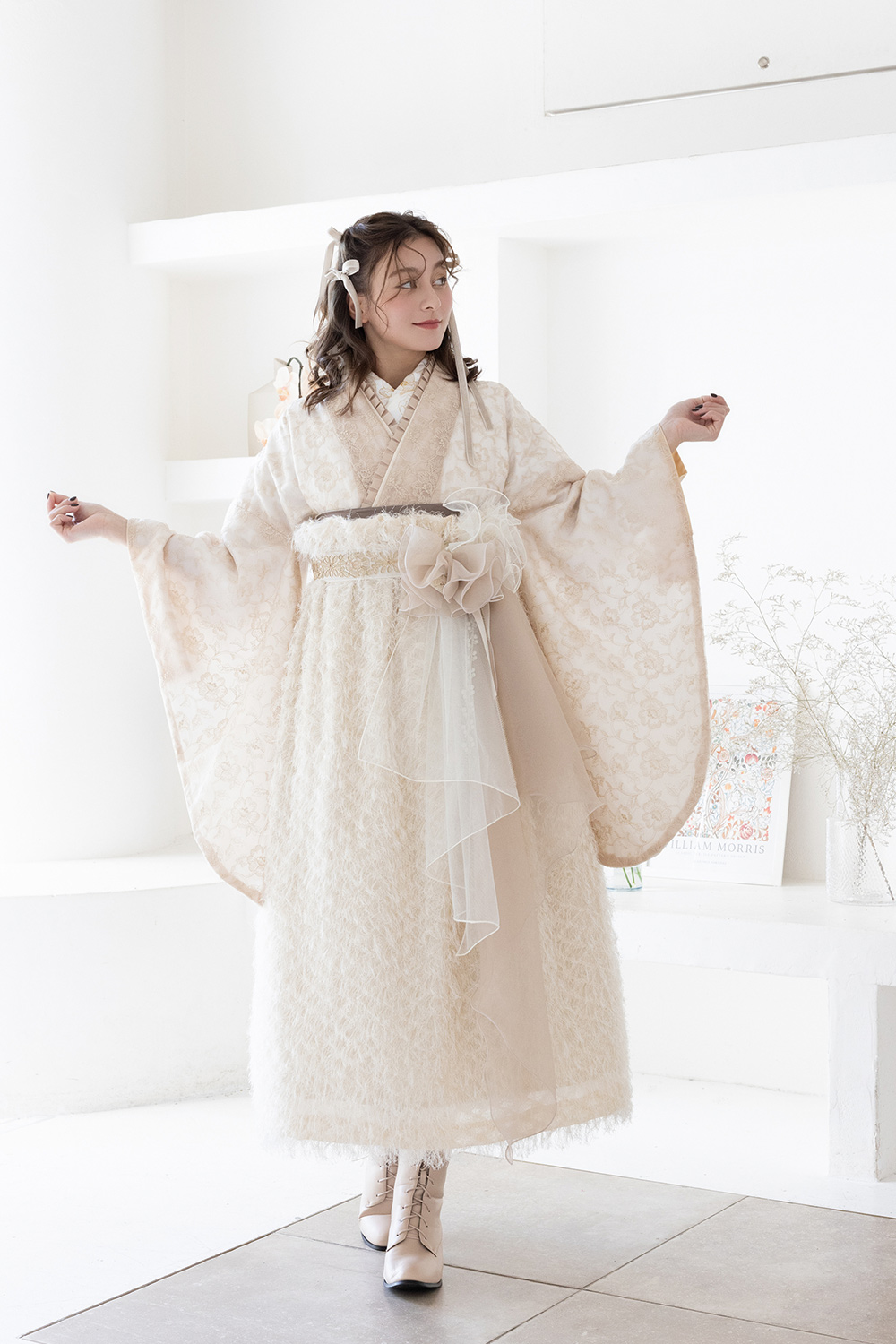 卒業式袴フルセット｜Raffine(ラフィネ)シャギーフリンジスカート袴 2S186