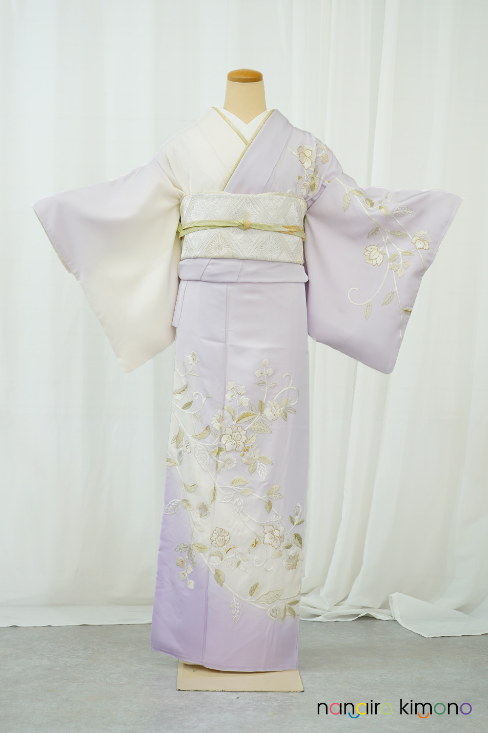 高級訪問着フルセット｜上品な淡い紫色(ラベンダー) H0