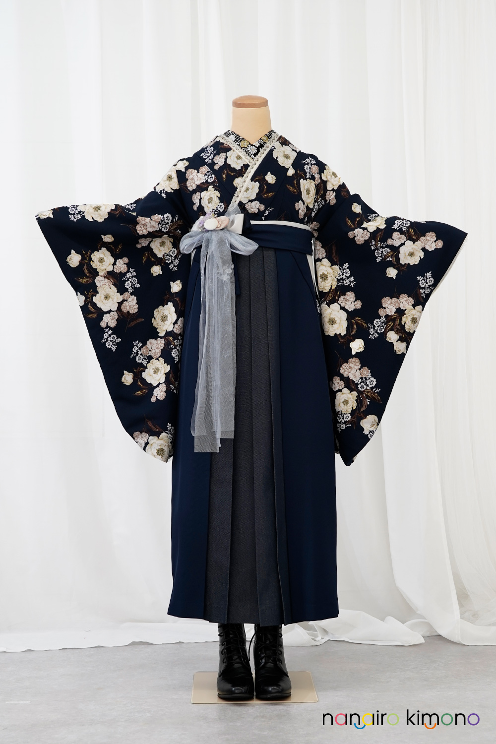 卒業式袴フルセット｜Heather 2S156｜ナナイロキモノウェブショップ