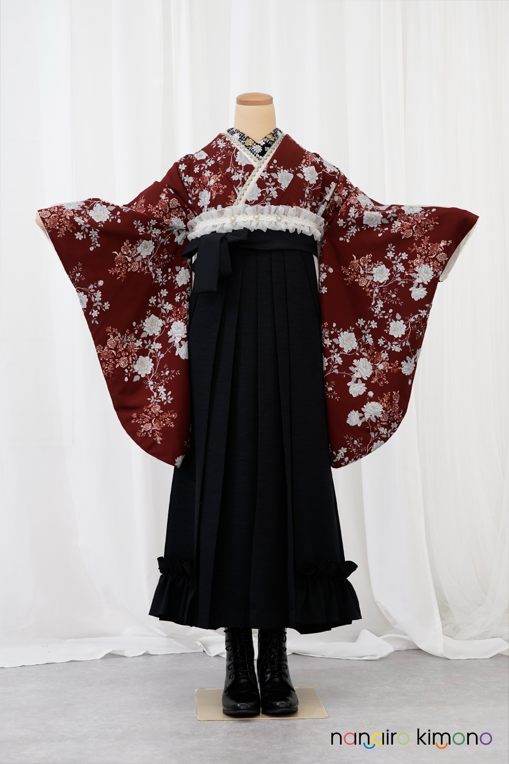 卒業式袴フルセット｜Heather 2S157｜ナナイロキモノウェブショップ