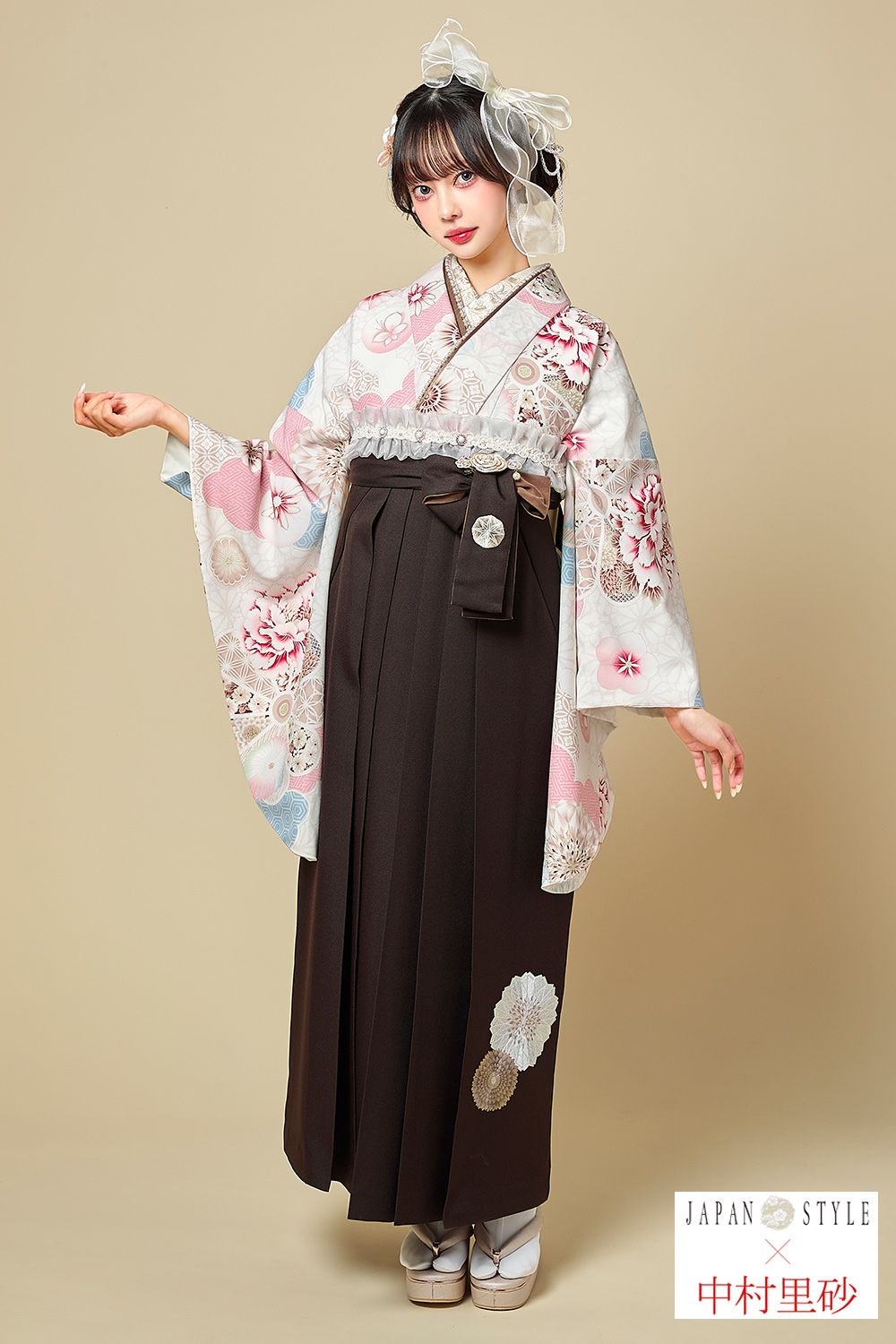 卒業式袴フルセット｜JAPAN STYLE×中村里砂 2S239｜ナナイロキモノ