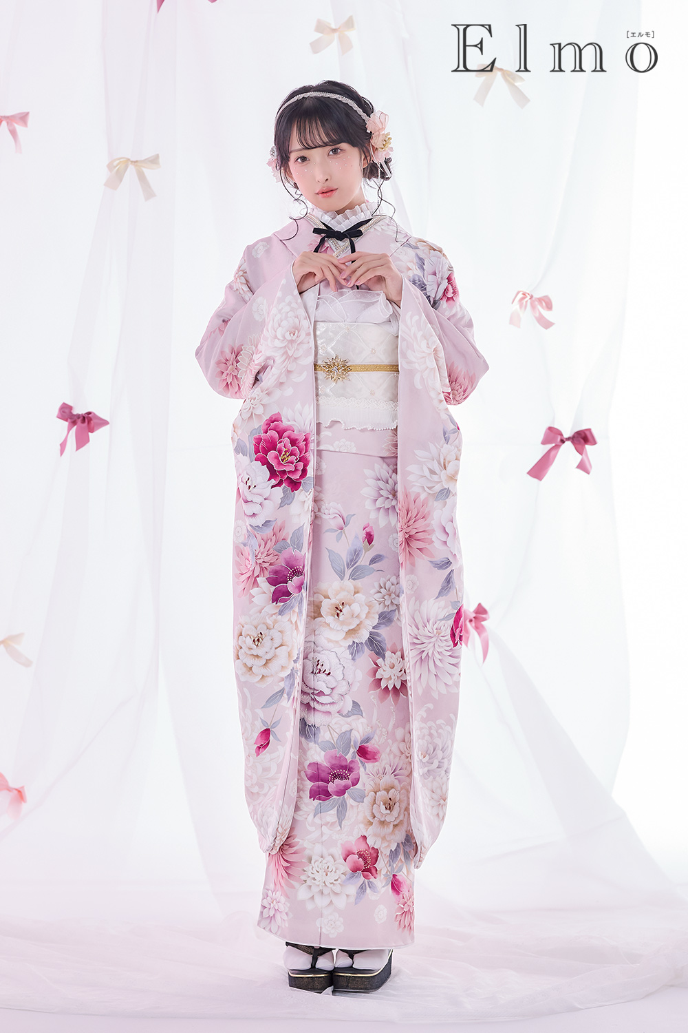 成人式振袖フルセット｜パステルピンク F237｜ナナイロキモノウェブ