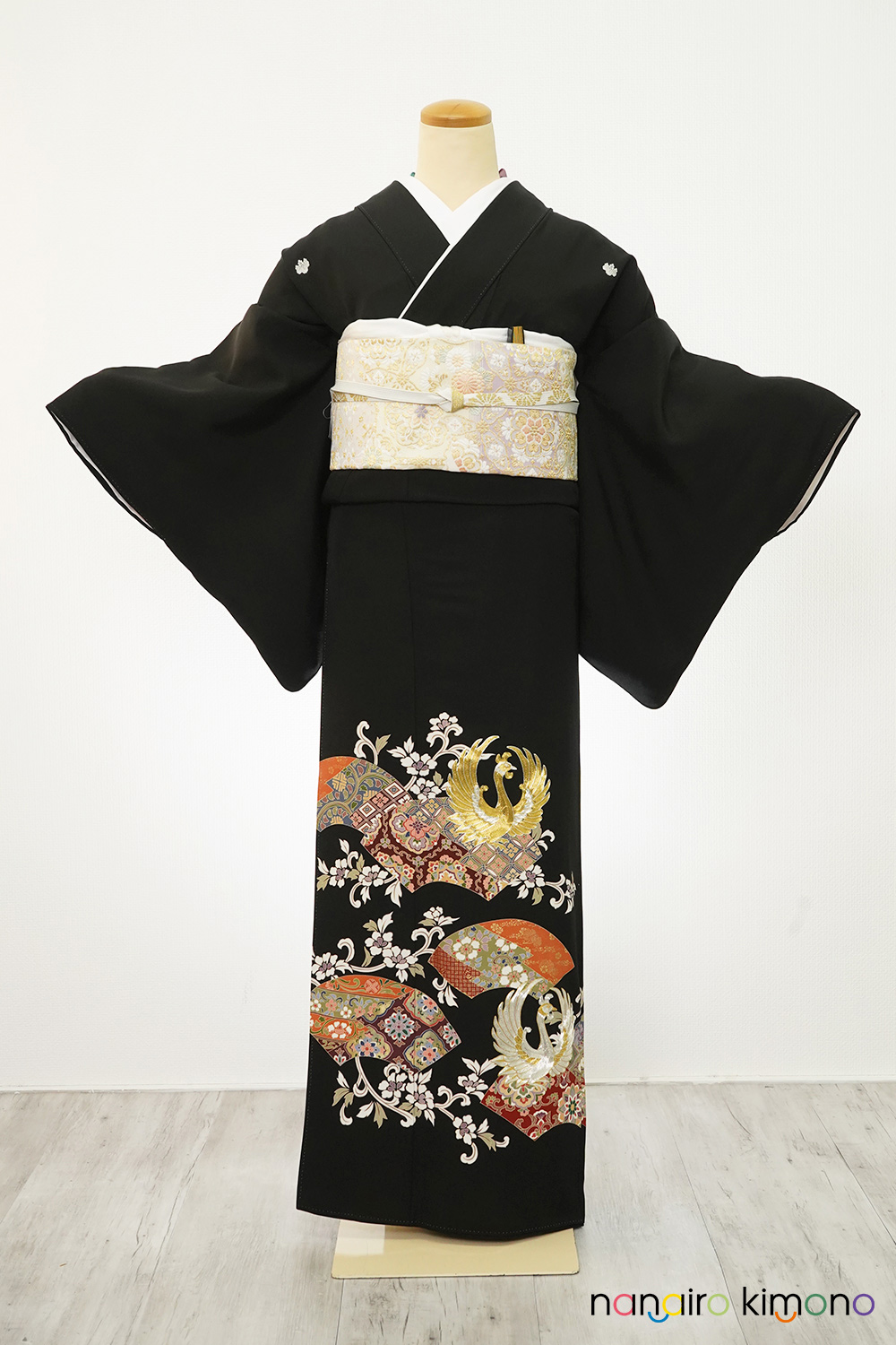 黒留袖フルセット｜鳳凰華紋唐草模様 KT002｜ナナイロキモノウェブショップ